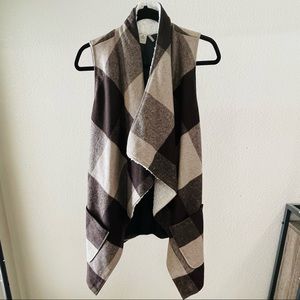 Brown plaid wrap never worn.
